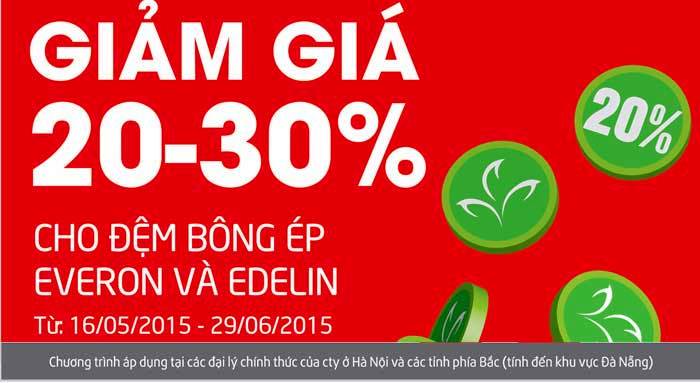 Chăn ga gối đệm giảm giá lên đến 30%