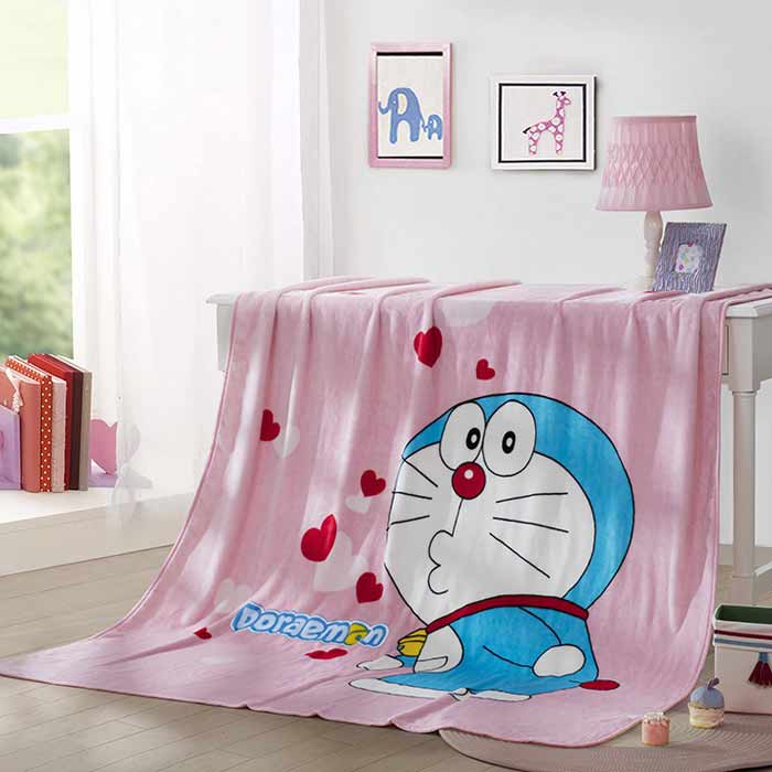 Chăn trẻ em Hàn Quốc in hình doraemon cao cấp C041